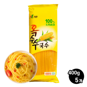 차마요 중국식품 가원 건면 글루텐프리 사리 옥수수 국수 400g, 5개, 옥수수국수400g x 5봉