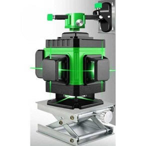 다기능 4D 16 레이저 라인 그린 수평 EU플러그 A세트 레벨기 고정밀 배터리 바닥 수평계 레벨 자동 제어 빔, 1개, 12. 16선 알루미늄+이중 배터리