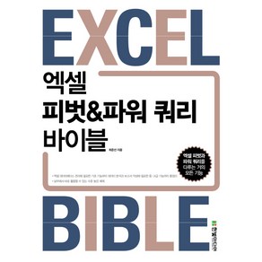 엑셀 피벗&파워 쿼리 바이블:엑셀 피벗과 파워 쿼리를 다루는 거의 모든 기능, 한빛미디어