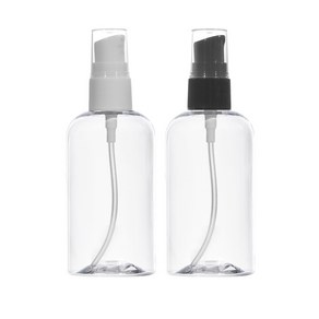 [허브스프레이] 에센스 펌프용기 50ml~100ml, 50개, 75ml 투명용기 흰색캡