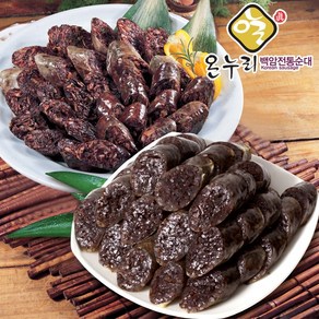 [백암전통순대] 찰순대1kg + 야채순대 1kg, 상세 설명 참조, 1kg, 2개