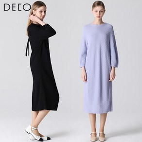 (DECO)] 도트 자카드 울 원피스