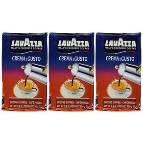 라바짜 183289 LavAzza Cema e Gusto 그라운드 커피 249.5g8.5온스8개입, 250g, 3개