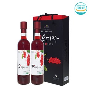 평창 오미자 숙성진액 500ml x 2개(선물세트) 오미자청 원액, 2개