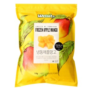 웰루츠 A등급 냉동 애플망고 다이스, 3개, 1kg