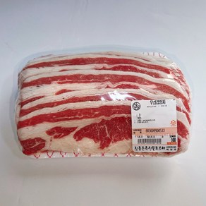 클릭마켓 냉동 우삼겹 500g 1kg 삼겹양지 차돌박이 차돌양지 3초구이 마라탕 샤브샤브 용, 1개