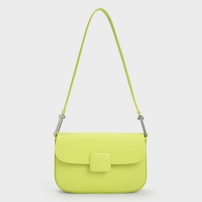 CHARLESKEITH KOA 코어 스퀘어 푸시 락 숄더백(LIME)