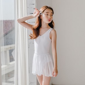 [삐에아떼르] 쉬폰 밴드 스커트 4505 아이보리 화이트