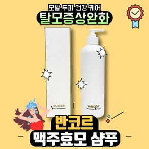 본사정품최신생산 반코르 맥주효모 샴푸 반코르 탈모샴푸 l 맥주효모샴푸 손상모발개선 탈모개선 +사은품증정, 500.1g, 1세트, 1세트