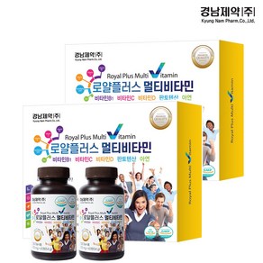 [경남제약] 로얄플러스 멀티비타민 [900mg 60정 2병] 4개월분 *2개, 2개