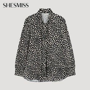 [쉬즈미스(SHESMISS)] [쉬즈미스] 레오파드 타이넥 블라우스_SWWBLO31030_BK
