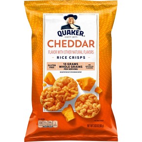 Quake Popped Rice Cake Chedda Cheese 3.03 Oz 퀘이커 팝드 떡 체다 치즈 3.03 Oz, 85g, 1개