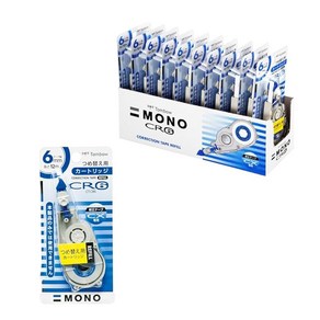 Tombow 톰보연필 수정테이프 MONO 모노CX 카트리지 CR6 10개 CT-CR6-10P, 1개, 상품명참조