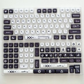 KBDiy 130 키 KOA 프로필 키캡 PBT GMK 레드 사무라이 세트 GMK67/75/98 용 기계식 키보드, Pint Steam-KR, 1개