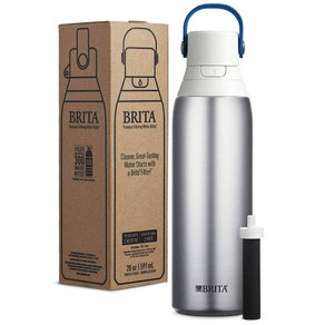 브리타 스테인리스 스틸 정수 물병 591ml 휴대용 텀블러 물통 해외여행 물갈이 brita