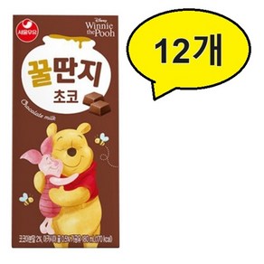 서울우유 딸기꿀딴지, 180ml, 12개