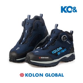 KOLON 코오롱글로벌 6인치 다이얼 메쉬 논슬립 안전화 KG-622 네이비, 250, 1개