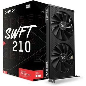 XFX 스피드스터 MERC310 AMD 라데온 RX 7900XTX 블랙 게이밍 그래픽 카드24GB GDDR6 RDNA 3 RX79XMERCB9 포함, RX 7600 SWFT, 8) RX 7600 SWFT, 1개