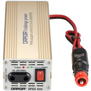 DARDA 차량용 유사계단파 인버터 DP-424 배터리 DC 24V 400W 다르다 피앤케이하이테크 국산정품 자동차용 안전인증