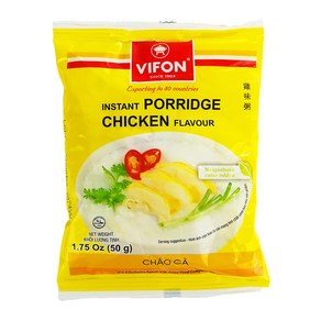 Vifon Instant Porridge Chicken Flavor Chao Ga Single Serve 1.75 o Vifon 즉석 죽 치킨 맛 차오가 1인분 1.75온스 가