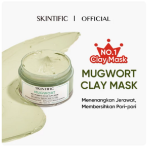 SKINTIFIC Mugwort Mask Acne Clay Mask 55g 여드름용 클레이 마스크