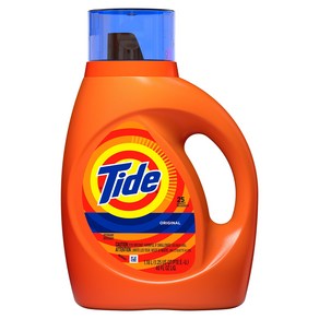 Tide Original Scent HE Turbo Clean Liquid Laundry Deterge 타이드 오리지널 센트 HE 터보 클린 액상 세탁 세제 40온스 25회 사