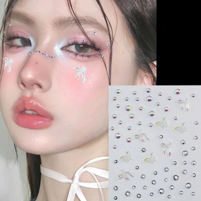 반짝 감성 파티 메이크업 페이스 보석 스티커 J2704, 나비