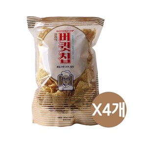 메밀과자 버큇칩 메밀가루35% 함유, 280g, 4개