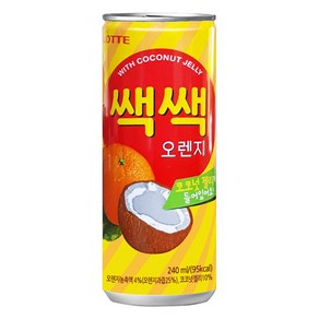 롯데 쌕쌕 오렌지 240ml x 30개/코코넛 젤리 과즙음료, 30개