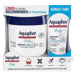 아쿠아퍼 베이비 오인트먼트 침독크림 대용량 396g+50g AQUAPHOR ADVANCED THERAPY BABY HEALING OINTMENT WITH BONUS, 1개