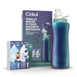 Cikul 서큘 32온즈 카멜레온 컬러 스테인리스 물병과 카트리지 리필 2개, 1세트, 40ml