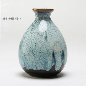 도자기 빈 술 항아리 밀폐 백주병 뚜껑 달린 술주전자 고대 구식 약포 황주 항아리 화병 장식, 풍경 컬러