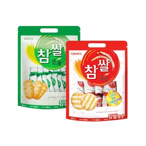 크라운제과 참쌀설병1개+참쌀선과1개, 1세트, 523g