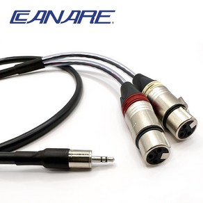 카나레MR202-2AT 2채널 멀티케이블 뉴트릭 XLR 암 - 스위치크래프트3.5mm AUX케이블 Y케이블 1M 부터제작, 2m, 1개