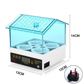 파충류부화기 인큐베이터 소형 가정용 자동 항온 인큐베이터 닭 오리 거북이 및 조류용 계란 부화 가능 4, 1) 220V 영국 플러그, 1개