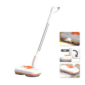 BIBOSI 무선 듀얼스핀 물걸레 청소기 자동물분사 LED라이트 전동 물걸레청소기, 주황색, 기계, 주황색 기계