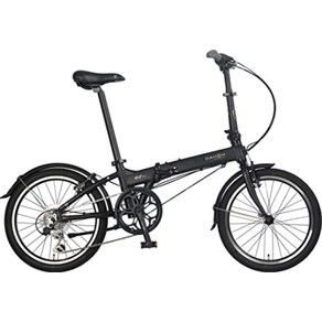 DAHON 다혼 히트 D6 접이식 자전거 바이크 미니벨로 20인치 (머드 플랩스 포함), 매트 블랙, 1개