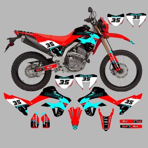 적용 대상 HONDA 2021-2023 CRF300L 2021 2022 2023오토바이 스티커, 1세트, 35