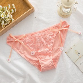 여성용 팬티 작은 흰색 꽃 큐티 리본 팬티 Women's Underpants 뉴타임즈 H204Q268