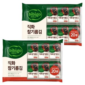 CJ제일제당 비비고 직화 참기름 김 4.5g x 20개입