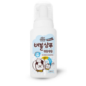 에티펫 글로우 반려동물 워터리스 버블샴푸, 240ml, 4개