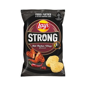 Lays 감자칩 레이즈 스트롱 핫 치킨윙 55g, 1개