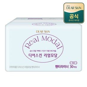 디어스킨 리얼모달 팬티라이너, 슈퍼롱, 30개입, 4개