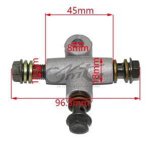 Hydaulic Bake Hose Pipe Tee Coupling Fitting Connecto 3way Adapte Fo Motocycle Dit Pit Bike A, 1개