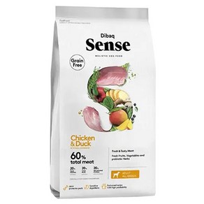 디바크 센스 그레인프리 어덜트 치킨앤덕 미니바이트, 닭, 2kg, 1개