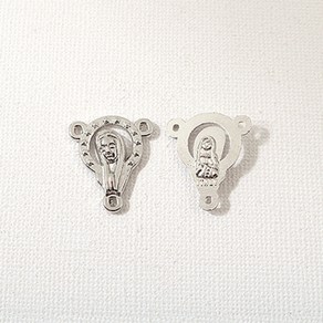 비즈아이 [7387-12]종교펜던트 메탈 성모흉상방석 양면 16x18mm 대백 1개