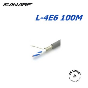 카나레 CANARE L-4E6 100M 4심 편조실드 마이크케이블, 1개