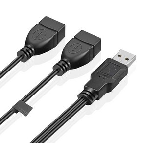 [MBF] [AM-AF] USB-A 2.0 to USB-A 2.0 M/F 연장케이블 USB 보조전원 지원 MBF-UF203YP [0.3m], 1개