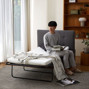 [리비니아] 공간활용 200% 패브릭 확장형 2인 각도조절 수납 소파베드 소파 겸 침대, 05. 몰리 그레이