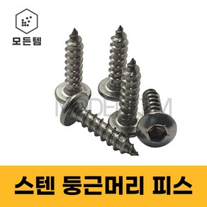 스텐 둥근머리 피스 데크시공 데크피스 스텐피스, 6 x 50mm(16개), 1개